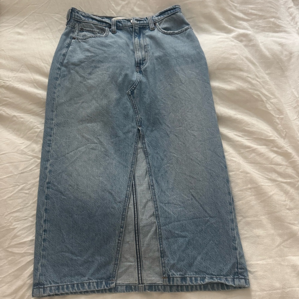 Abercrombie Denim Midi Skirt